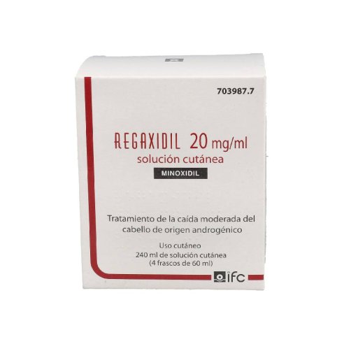 REGAXIDIL 20 MG/ML SOLUCION CUTANEA 4 FRASCOS 60 ML