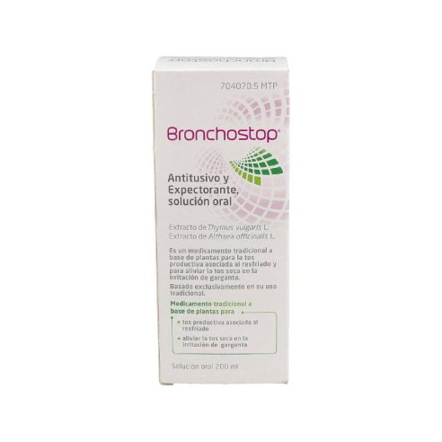 BRONCHOSTOP ANTITUSIVO Y EXPECTORANTE SOLUCION ORAL 1 FRASCO 200 ML