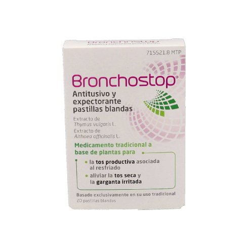 BRONCHOSTOP ANTITUSIVO Y EXPECTORANTE 20 PASTILLAS BLANDAS