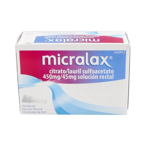 MICRALAX CITRATO/LAURIL SULFOACETATO 450 MG/ML  45 MG/ML SOLUCION RECTAL 12 ENEMAS 5 ML