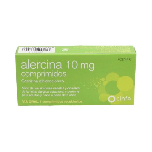 ALERCINA 10 MG 7 COMPRIMIDOS RECUBIERTOS