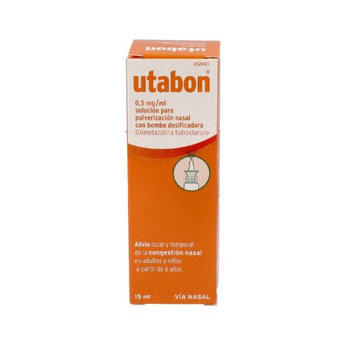 UTABON 0,5 MG/ML SOLUCION PARA PULVERIZACION NASAL 1 FRASCO 15 ML (CON BOMBA DOSIFICADORA)