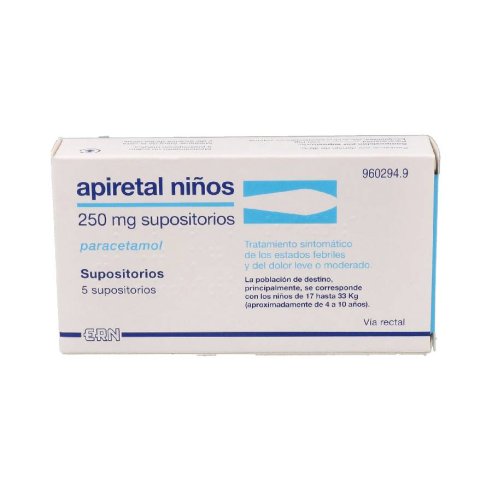 APIRETAL NIÑOS 250 MG 5 SUPOSITORIOS