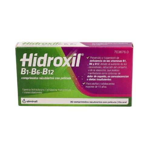 HIDROXIL B1-B6-B12 30 COMPRIMIDOS RECUBIERTOS